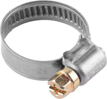 Хомуты ЗУБР &quot;ЭКСПЕРТ&quot;, нерж. сталь, накатная лента 9 мм, 10-16 мм, 200 шт 37820-10-16-200 купить в Кургане