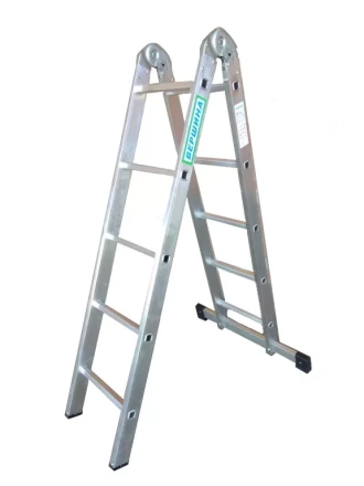 Лестница 2-х секционная алюминиевая шарнирная 2*5 1013314 купить в Кургане