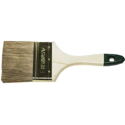 Кисть плоская STAYER &quot;LASUR-STANDARD&quot;, смешанная (натуральная и искусственная) щетина, деревянная ручка, 100мм 01031-100 купить в Кургане