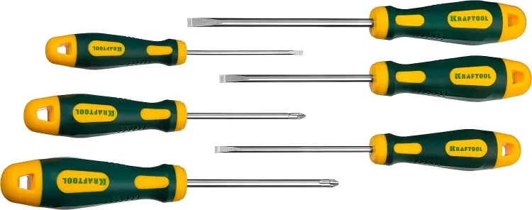 Набор отверток X-Drive, KRAFTOOL 250081-H6, Cr-Mo-V сталь, 6шт 250081-H6 купить в Кургане