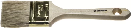 Кисть плоская  ЗУБР "УНИВЕРСАЛ-ЭКСПЕРТ", натуральная щетина, деревянная ручка, 63мм 4-01005-063 купить в Кургане