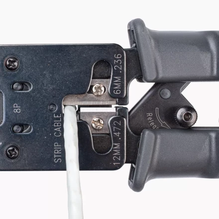 Кримпер многофункциональный КВТ JT-03T с 3 встроенными модулями для обжима RJ-45, RJ-12, RJ-11 (84493) купить в Кургане