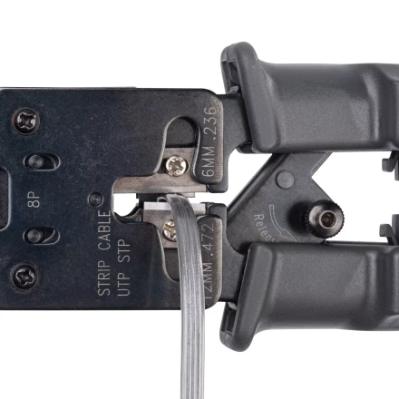 Кримпер многофункциональный КВТ JT-03T с 3 встроенными модулями для обжима RJ-45, RJ-12, RJ-11 (84493) купить в Кургане