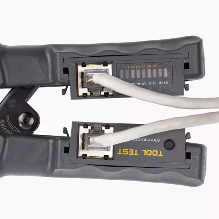 Кримпер многофункциональный КВТ JT-03T с 3 встроенными модулями для обжима RJ-45, RJ-12, RJ-11 (84493) купить в Кургане