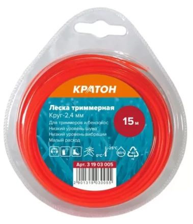 Леска триммерная Кратон Круг-2,4мм 3 19 03 005 купить в Кургане