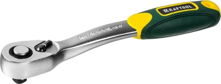 Трещотка для торцовых головок KRAFTOOL "PRO", Сr-V сталь, 72 зубца, изогнутая, 1/4" 27795-1/4_z02 купить в Кургане