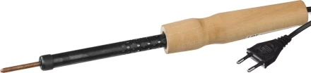 Электропаяльник с деревянной рукояткой, 25Вт 55407-25 купить в Кургане