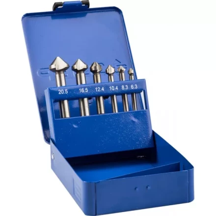 Набор ЗУБР Зенкеры &quot;ЭКСПЕРТ&quot; конусные с 3-я реж. кромками, сталь P6M5, для раззенковки М3, М4, М5, М6, М8, М10 29730-H6 купить в Кургане