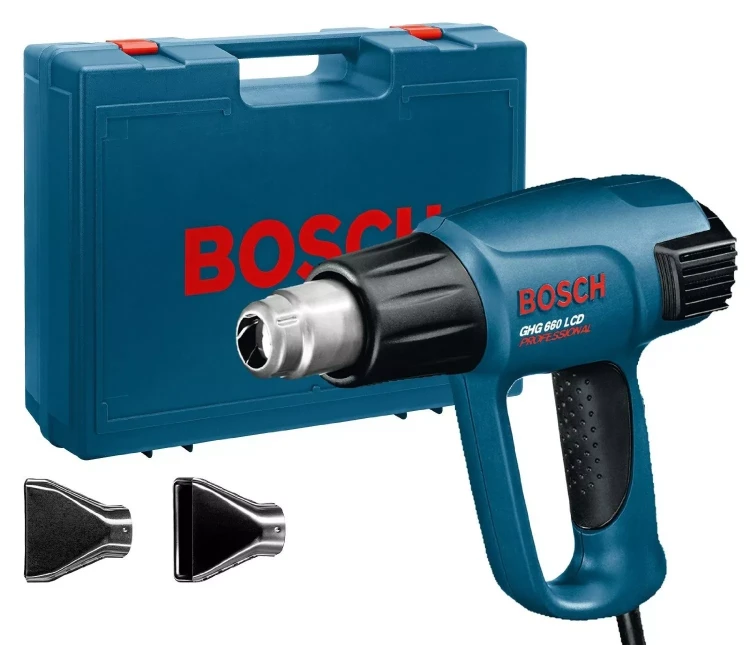 Фен строительный BOSCH GHG 660 LCD 2 насадки купить в Кургане