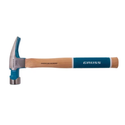 Молоток-гвоздодер, 680 г Gross 10425, угол 75, магнит, обрезиненная рукоятка AMERICAN HICKORY купить в Кургане