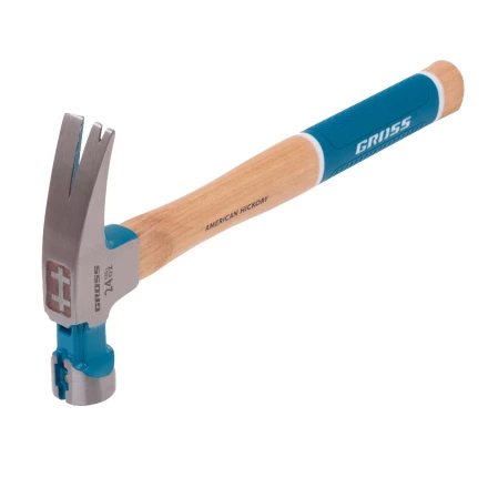 Молоток-гвоздодер, 680 г Gross 10425, угол 75, магнит, обрезиненная рукоятка AMERICAN HICKORY купить в Кургане