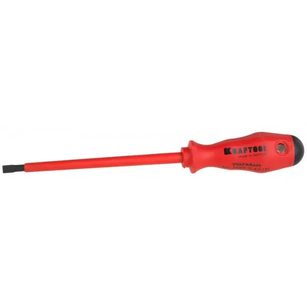 Отвертка KRAFTOOL "VOLT-KRAFT" 1000В, SL 6,5х150мм 25005-6.5-150 купить в Кургане