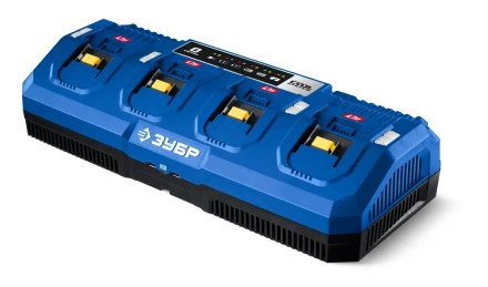 ЗУБР Turbo CHARGE, 20 В, 4 порта, 4 х 9 А, зарядное устройство для LMS АКБ, ПРОФЕССИОНАЛ (TC-20-4) купить в Кургане