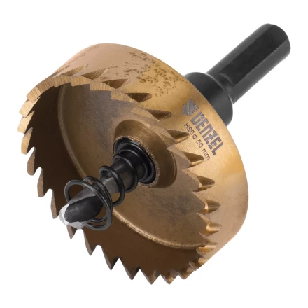 Коронка по металлу HSS, 50 мм, нитридтитановое покрытие Denzel 724116 купить в Кургане