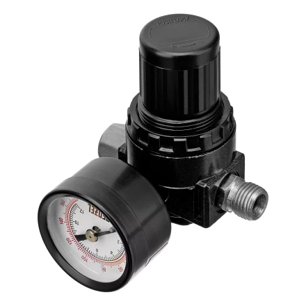 Регулятор давления с манометром Denzel R1500, 12 бар, 1/4&quot;, 57491 купить в Кургане