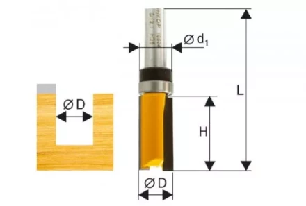 Фреза кромочная прямая ф28,6х38мм хв. 12мм Энкор 46185 купить в Кургане