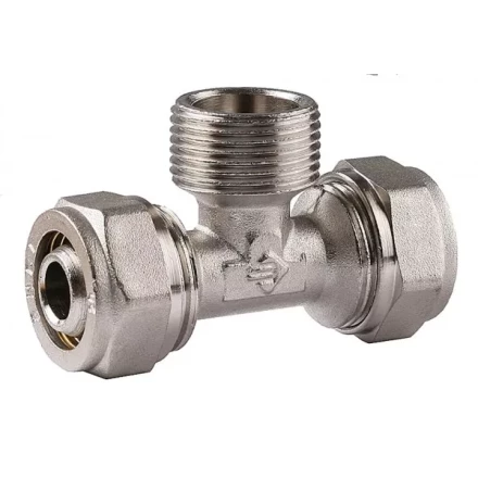 Тройник ЗУБР с наружной резьбой, цанга-штуцер, 3/4&quot;х20х2,0 мм, никель 51404-20-3/4 купить в Кургане