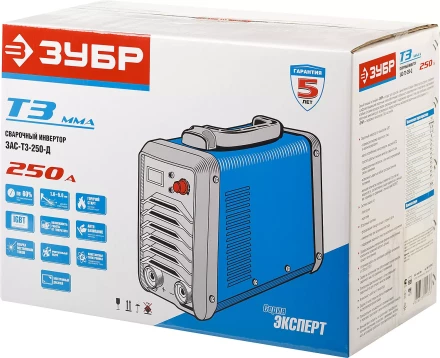 Сварочный инвертор с дисплеем ММА ЗАС-Т3-250-Д серия ПРОФЕССИОНАЛ купить в Кургане