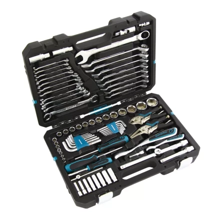 Набор инструментов 78 предметов , 120 зубьев, CrV, 1/4&quot;, 1/2&quot; Gross 14148 купить в Кургане