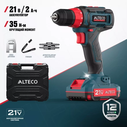 Аккумуляторная дрель-шуруповерт ALTECO CD 21-35 73508 купить в Кургане