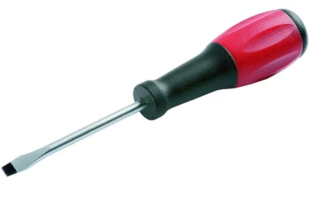 Отвертка ЗУБР &quot;МАСТЕР&quot;, хром-ванадиевая сталь, эргономичная двухкомпонентная рукоятка, SL 6,0х100мм 25231-06-10 купить в Кургане