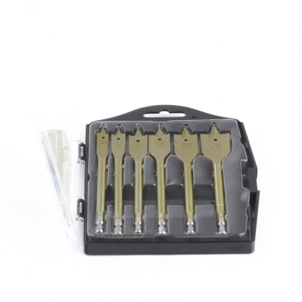 Набор сверл перовых по дереву 10-12-16-18-20-25 мм 6 штук пластик. кейс MATRIX 70445 купить в Кургане