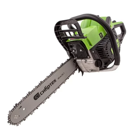 Пила цепная бензиновая БП-4540, 45 см3, шина 40 см, шаг 0.325, паз 1,5 мм, 64 звена Сибртех 95208 купить в Кургане