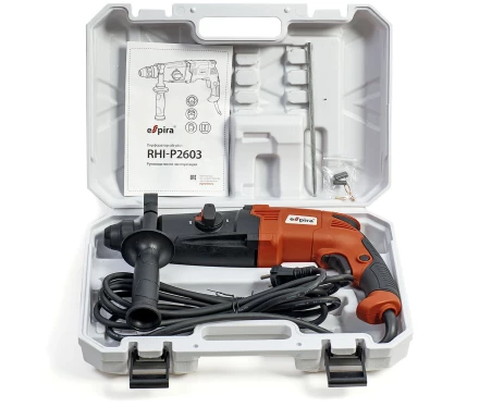 Перфоратор ESPIRA RHI-P2603 (sds plus 220–240В/50 Гц, мощн. 800 Вт, 0-1180 об/м, эн.уд. 3,2 Дж), 400451 купить в Кургане