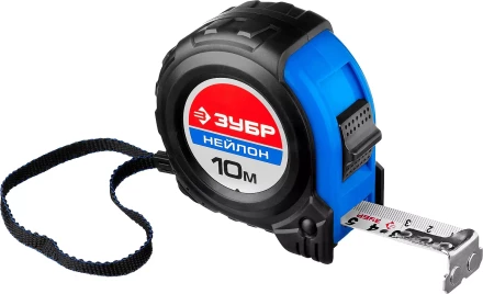 Рулетка ЗУБР &quot;НЕЙЛОН&quot;, нейлоновое покрытие, упрочненное полотно, ударопрочный обрезиненный корпус, 10м/25мм 34056-10-25_z01 купить в Кургане