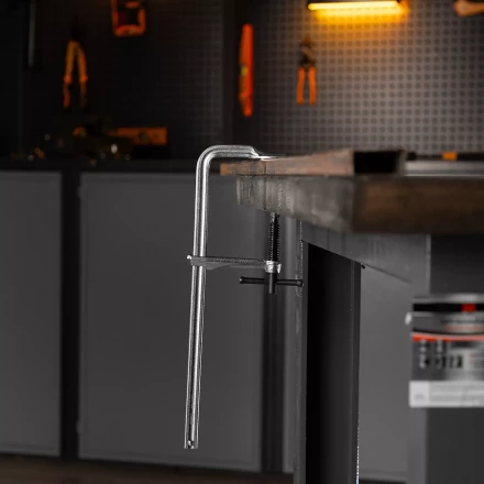 Струбцина F-образная Denzel, 80x300мм, кованая 20466 купить в Кургане