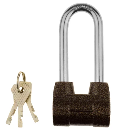 Замок навесной ЗУБР "МАСТЕР" облегченный, дисковый механизм секрета, ключ 7 PIN, удлиненная дужка d-10мм, 60мм 3720-4-01_z01 купить в Кургане