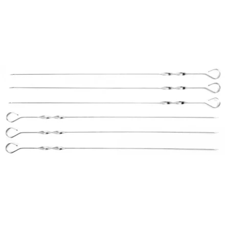 Шампуры KRAFTOOL &quot;EXPERT&quot; плоские, усиленные, нерж. сталь 2мм, длина 600мм, в блистере, 6шт 68331-60-H6 купить в Кургане