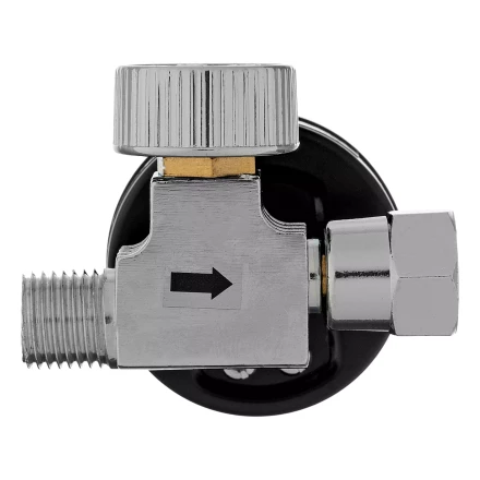 Регулятор давления с манометром для краскораспылителя Denzel K1500, 12 бар, 1/4&quot;, 57001 купить в Кургане