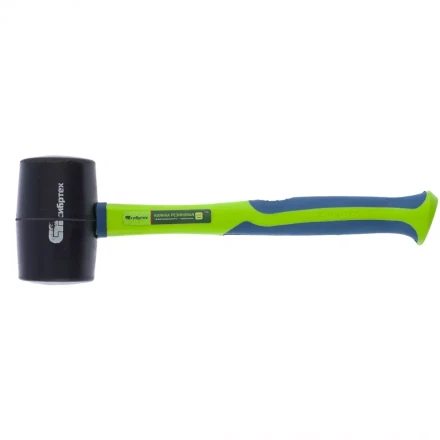 Киянка резиновая 680г черная резина с фибергласовой рукояткой СИБРТЕХ артикул 11165 купить в Кургане