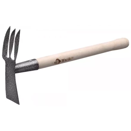Мотыжка ЗУБР садовая комбинированная, лопатка + 3 зубца 4-39625 купить в Кургане
