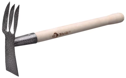 Мотыжка ЗУБР садовая комбинированная, лопатка + 3 зубца 4-39625 купить в Кургане