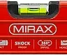 Уровень коробчатый усиленный MIRAX, утолщенный профиль, 3 противоударных ампулы (1 поворотная на 360 град), с ручками, 120 см 34603-120 купить в Кургане
