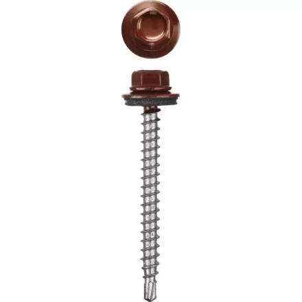 Саморезы СКД кровельные, RAL 3005 темно-красный, 29 х 4.8 мм, 2 500 шт, для деревянной обрешетки, STAYER 30300-48-029-3005 купить в Кургане