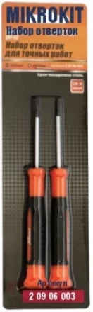 Набор отверток для точных работ Кратон MikroKit SSP-03, 2 пр., блистер 2 09 06 003 купить в Кургане