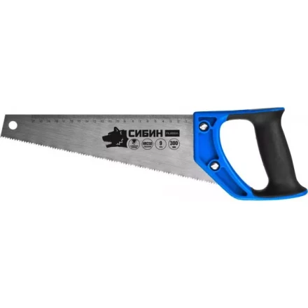 Ножовка по дереву компактная (пила) ТУЛБОКС 300 мм, шаг 9 TPI (3 мм), СИБИН 15056-30 купить в Кургане