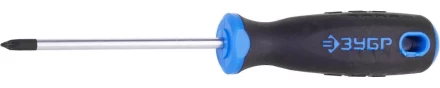 Отвертка ЗУБР &quot;ПРОФИ&quot; хромованадиевая сталь, двухкомпонентная рукоятка, магнит наконечник, PH1x100мм 25232-1-100_z01 купить в Кургане