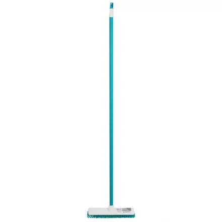 Щетка пластмассовая для чистки ковров, 27 cм, c черенком, 120 см, бирюзовая щетина, Home Palisad 935505 купить в Кургане