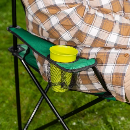 Стул складной с подлокотниками и подстаканником 81 х 51 х 86 см Camping Palisad 69608 купить в Кургане
