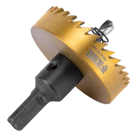 Коронка по металлу HSS, 55 мм, нитридтитановое покрытие Denzel 724118 купить в Кургане