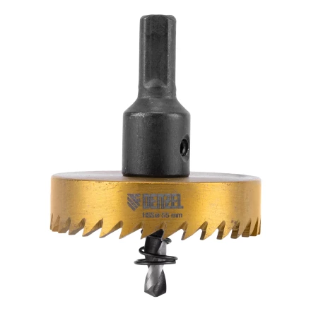 Коронка по металлу HSS, 55 мм, нитридтитановое покрытие Denzel 724118 купить в Кургане