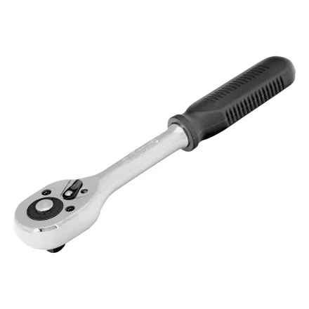 Ключ-трещотка 3/8&quot;, 45 зубьев, с быстрым сбросом, CrV, хром// Сибртех 14002 купить в Кургане