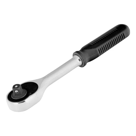 Ключ-трещотка 3/8&quot;, 45 зубьев, с быстрым сбросом, CrV, хром// Сибртех 14002 купить в Кургане