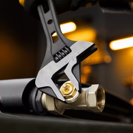 Ключ разводной Denzel 15750, 300 мм, CrV, кованый купить в Кургане