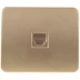 Розетка СВЕТОЗАР &quot;ГАММА&quot; телефонная, одинарная, без вставки и рамки, цвет золотой металлик SV-54117-GM купить в Кургане