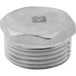 Заглушка ЗУБР "ЭКСПЕРТ", никелированная латунь, 6-ти гранная головка, наружная резьба, 3/4" 51297-S-3/4